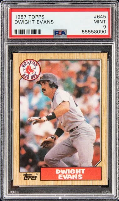 1987 Topps Dwight Evans #645 card image