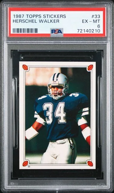 1987 Topps Herschel Walker Stickers #33 card image