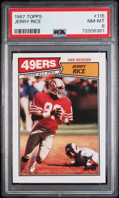1987 Topps Jerry Rice #115 card image