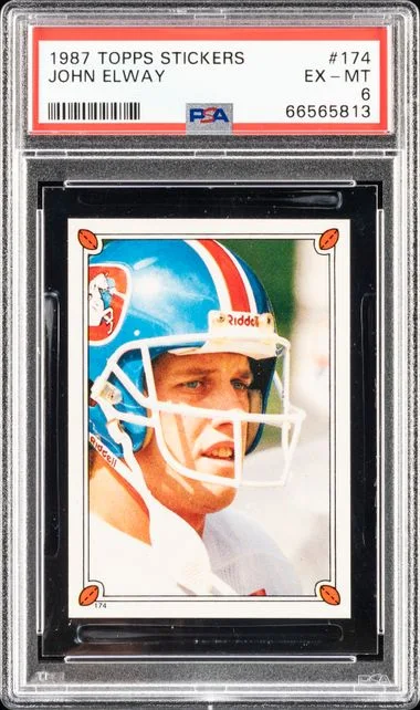 1987 Topps John Elway Stickers #174 card image