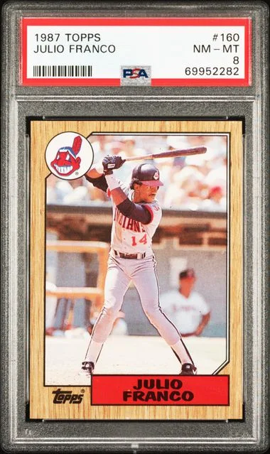 1987 Topps Julio Franco #160 card image