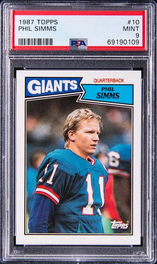 1987 Topps Phil Simms #10 card image