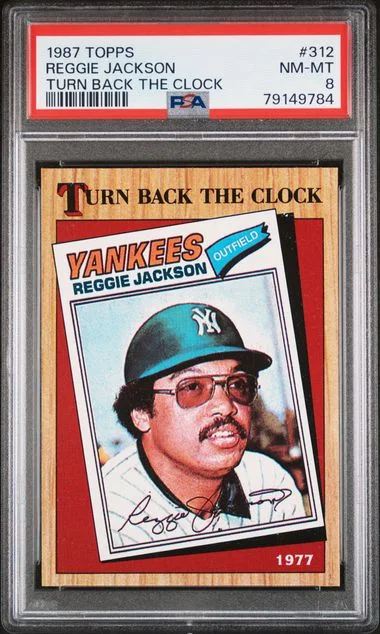 1987 Topps Reggie Jackson Turn Back The Clock #312 card image