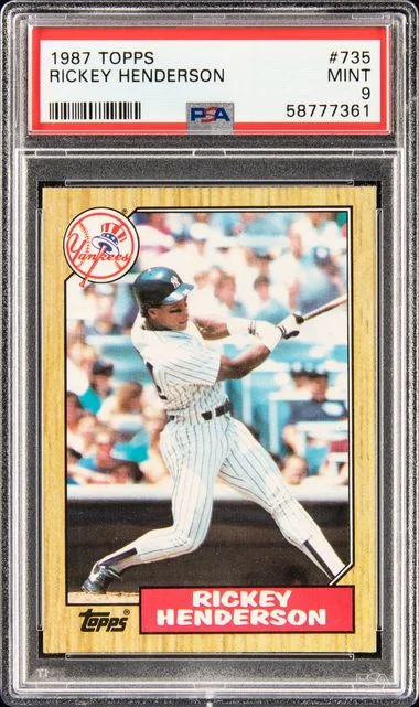 1987 Topps Rickey Henderson #735 card image