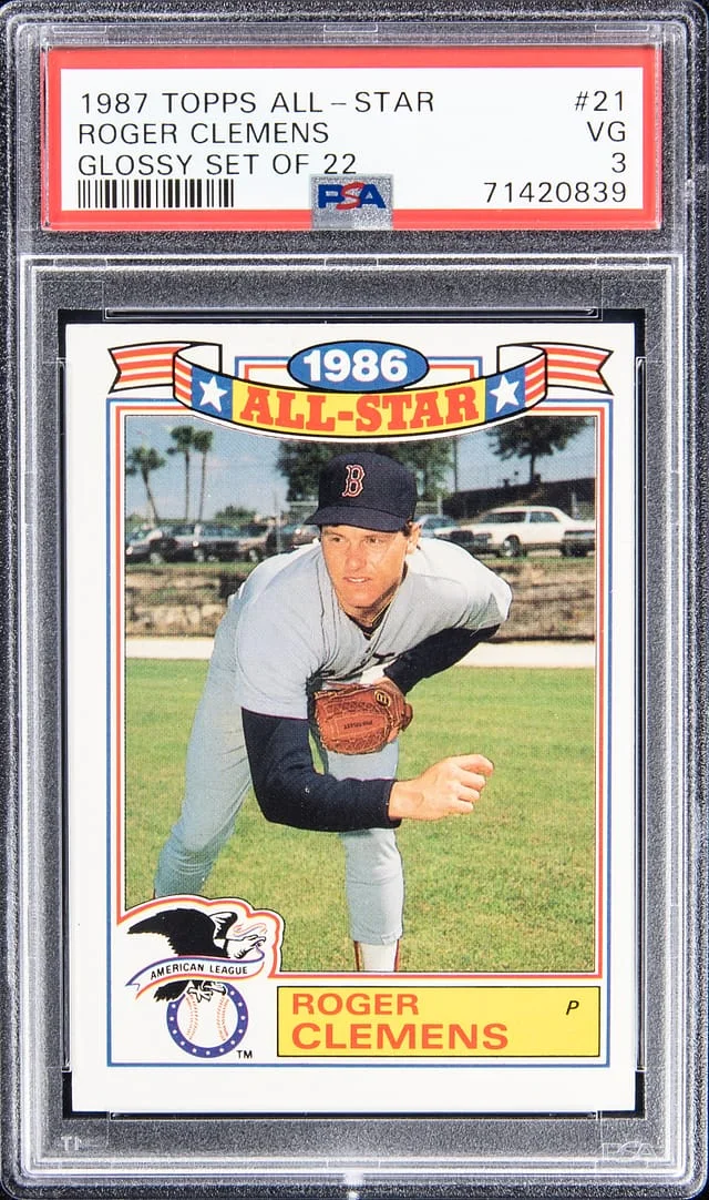 1987 Topps Roger Clemens All-Star Glossy Set of 22 #21 card image