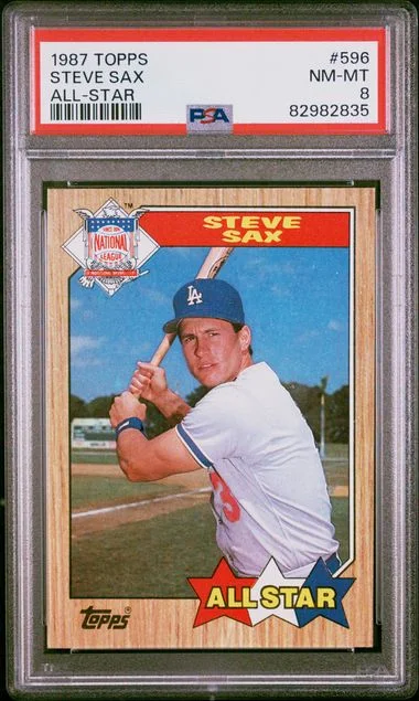 1987 Topps Steve Sax All-Star #596 card image