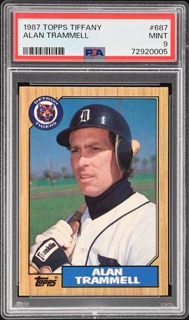 1987 Topps Tiffany Alan Trammell #687 card image