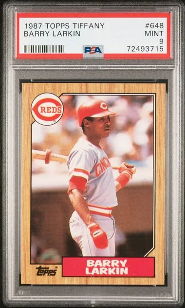 1987 Topps Tiffany Barry Larkin #648 card image