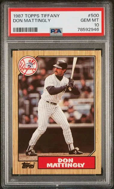 1987 Topps Tiffany Don Mattingly #500 card image