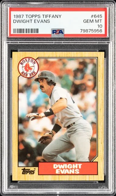 1987 Topps Tiffany Dwight Evans #645 card image