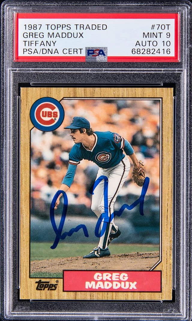 1987 Topps Tiffany Greg Maddux Traded #70T card image