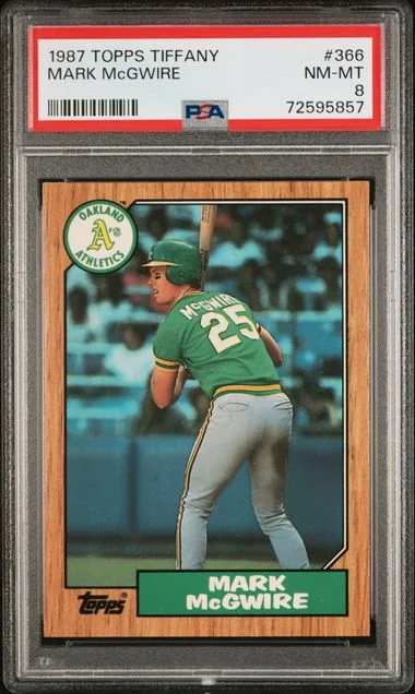 1987 Topps Tiffany Mark McGwire #366 card image