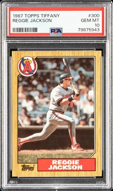 1987 Topps Tiffany Reggie Jackson #300 card image