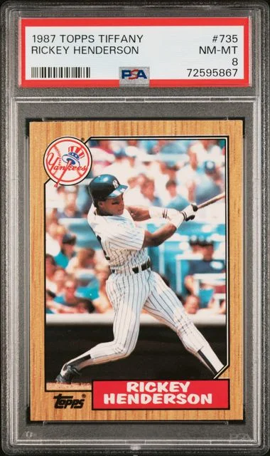 1987 Topps Tiffany Rickey Henderson #735 card image