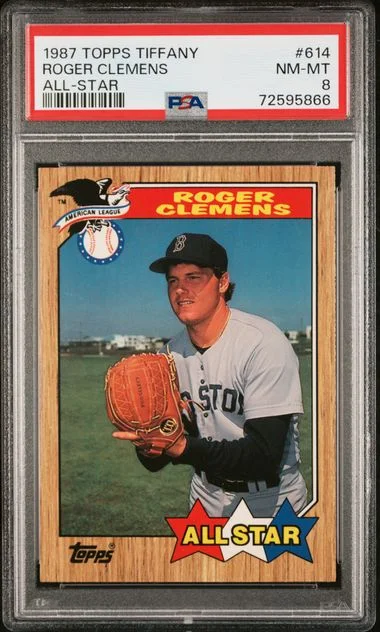 1987 Topps Tiffany Roger Clemens All-Star #614 card image
