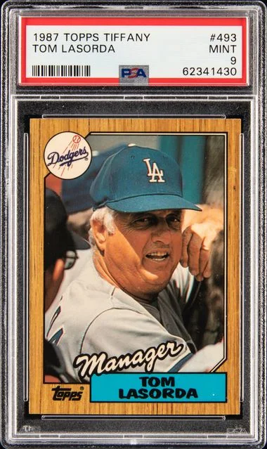 1987 Topps Tiffany Tom Lasorda #493 card image