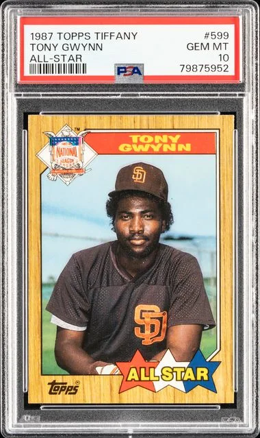1987 Topps Tiffany Tony Gwynn All-Star #599 card image