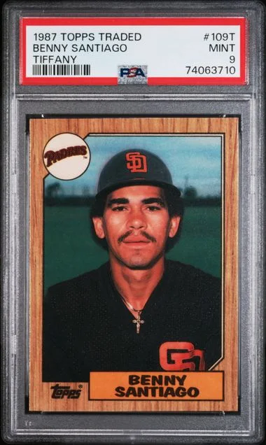 1987 Topps Traded Benny Santiago Tiffany #109T card image
