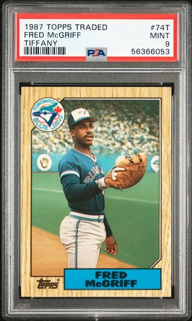 1987 Topps Traded Fred Mcgriff Tiffany #74T card image