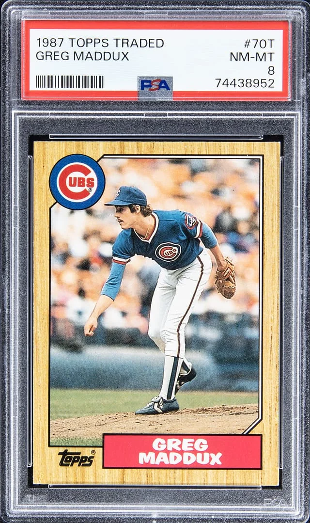 1987 Topps Traded Greg Maddux #707q card image