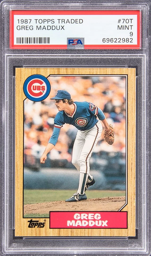 1987 Topps Traded Greg Maddux Tiffany #70T card image