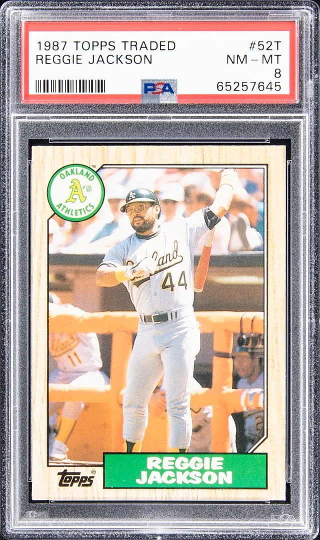 1987 Topps Traded Reggie Jackson #52T card image