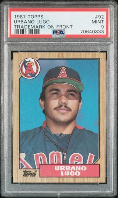 1987 Topps Urbano Lugo, Trademark On Front #92 card image