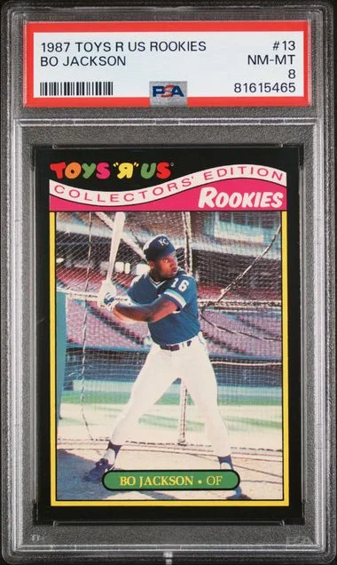 1987 Toys R Us Rookies Bo Jackson #13 card image