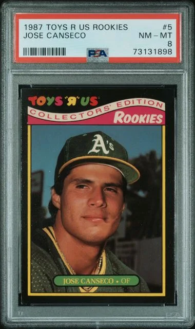 1987 Toys R Us Rookies Jose Canseco #5 card image
