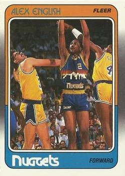 1988-89 Fleer Alex English #34 card image