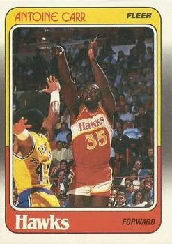 1988-89 Fleer Antoine Carr #1 card image