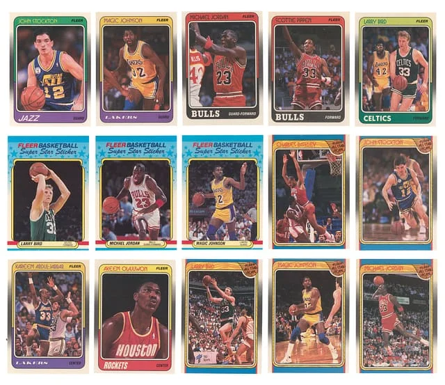 1988-89 Fleer Basketball Complete Set (132) Plus Stickers Complete Set (11) – Featuring Scottie Pippen, John Stockton Cards #no-number card image