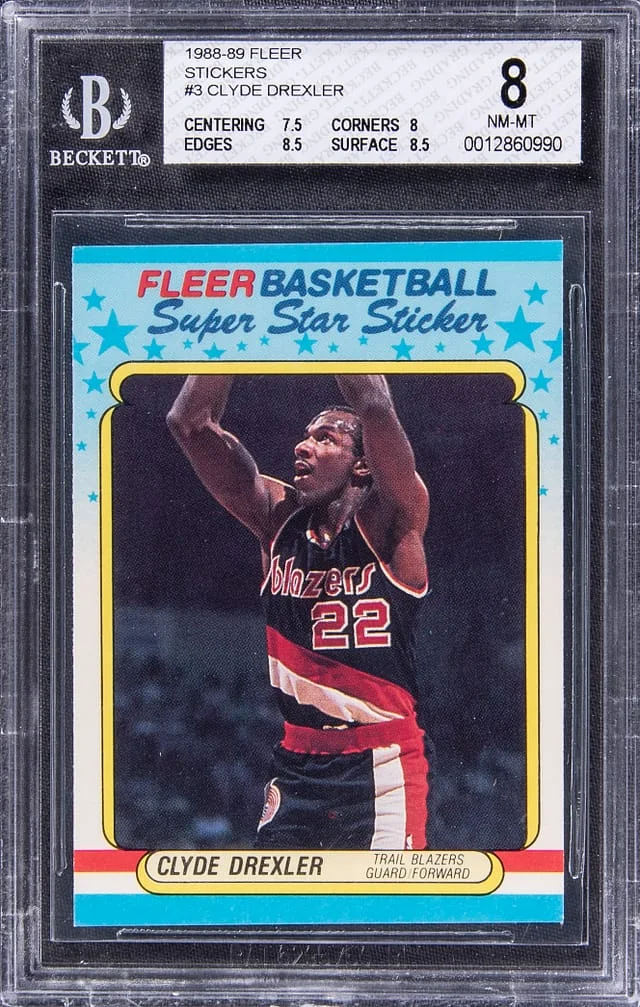 1988-89 Fleer Clyde Drexler Sticker #3 card image
