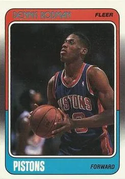 1988-89 Fleer Dennis Rodman #43 card image
