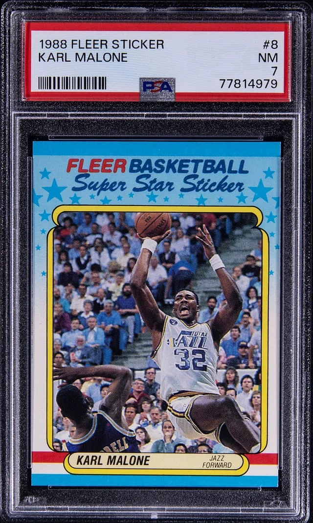 1988-89 Fleer Karl Malone Sticker #8 card image
