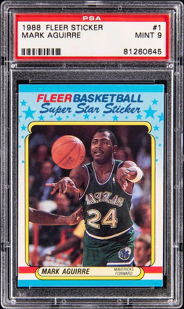 1988-89 Fleer Mark Aguirre Sticker #1 card image