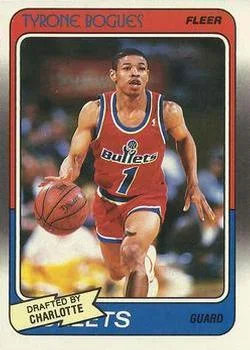 1988-89 Fleer Tyrone Bogues #13 card image