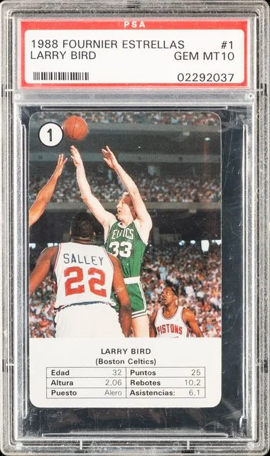 1988-89 Fournier Estrellas Larry Bird #1 card image