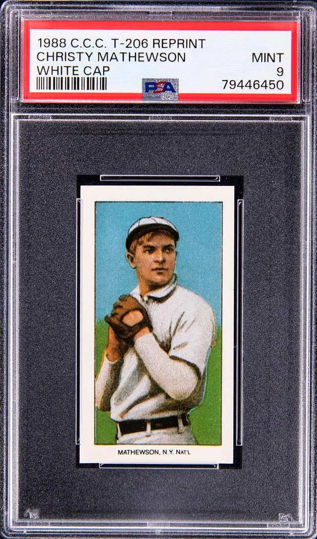 1988 C.C.C. Reprint -Christy Matthewson, White Cap #T206 card image