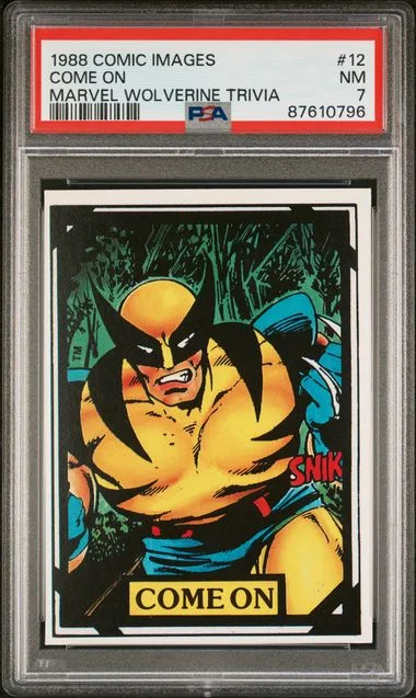 1988 Comic Images Marvel Wolverine Trivia Come On #12 card image