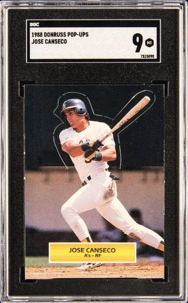 1988 Donruss Pop-Ups Jose Canseco #no-number card image