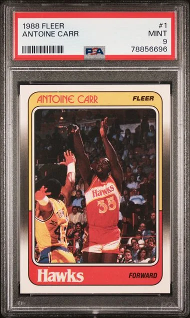 1988 Fleer Antoine Carr #1 card image