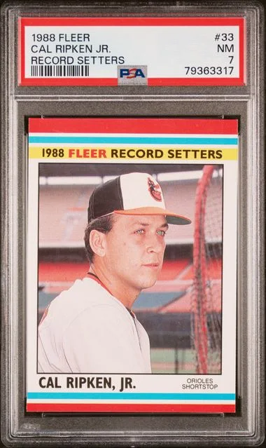 1988 Fleer Cal Ripken Jr. Record Setters #33 card image