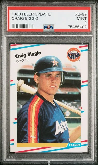 1988 Fleer Craig Biggio Update #U-89 card image