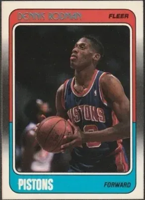 1988 Fleer Dennis Rodman #43 card image