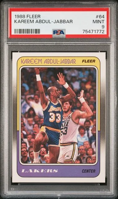 1988 Fleer Kareem Abdul-Jabbar #64 card image