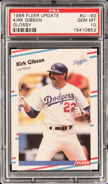 1988 Fleer Kirk Gibson Update Glossy #U-93 card image