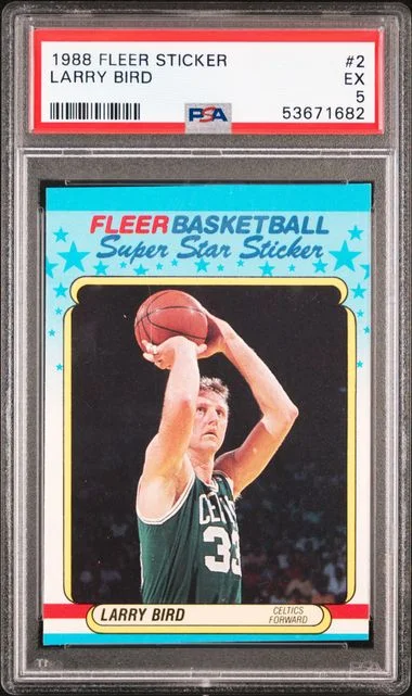 1988 Fleer Larry Bird Sticker #2 card image