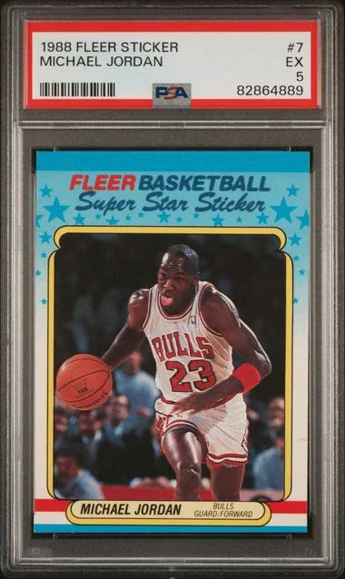 1988 Fleer Michael Jordan Sticker #7 card image