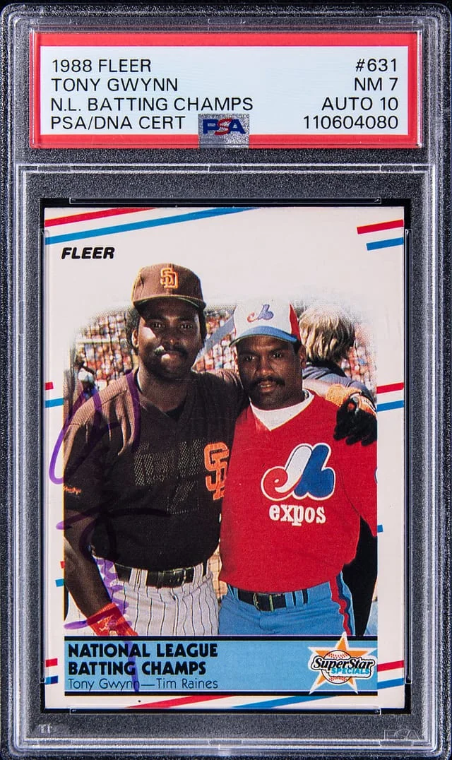 1988 Fleer N.L. Batting Champs Tony Gwynn #no-number card image